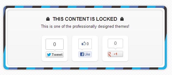 Share to download WordPress plugin to lock your content